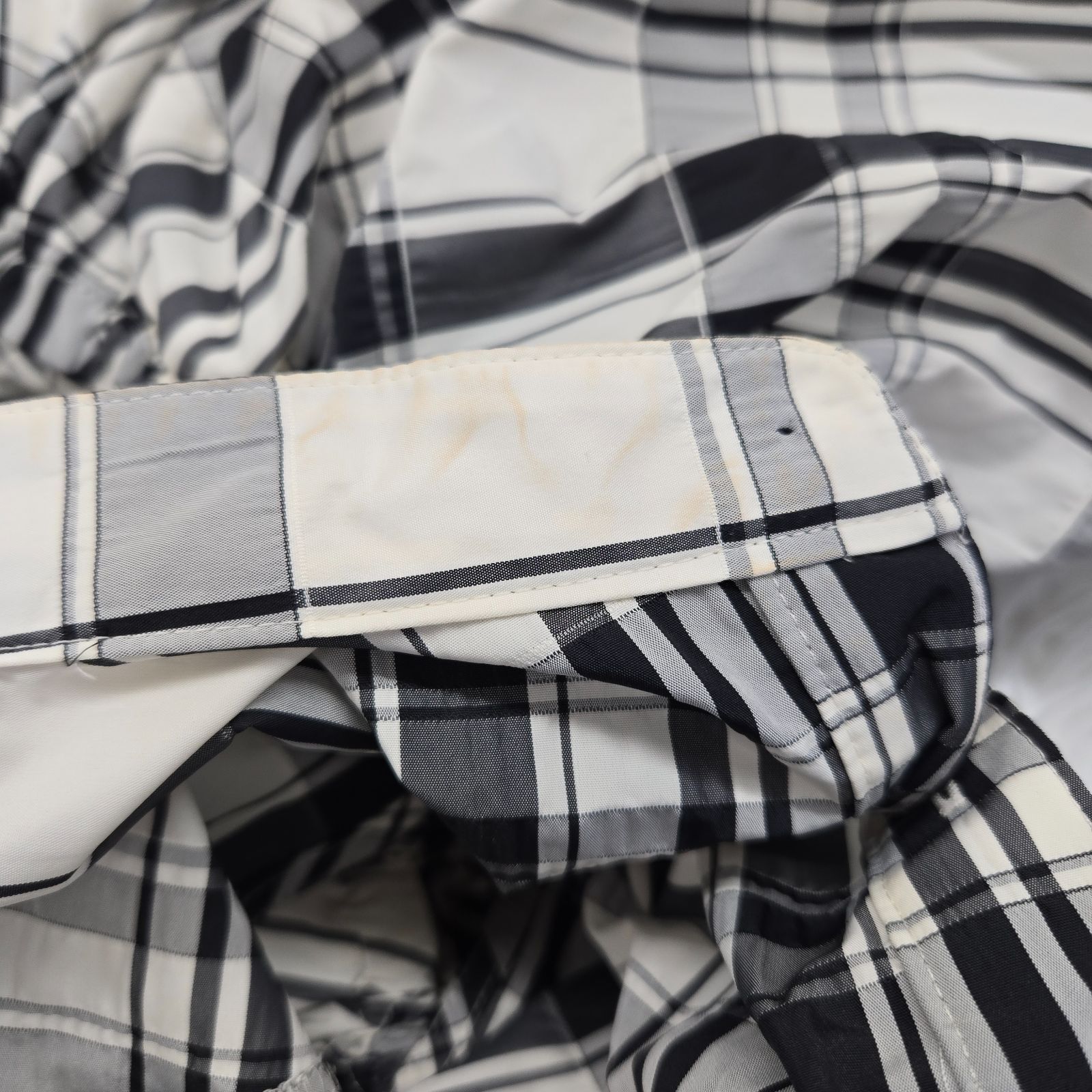 メモリータフタチェックブラウス