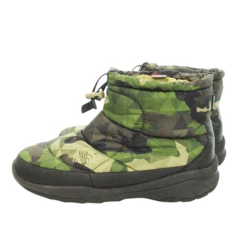 ザノースフェイス THE NORTH FACE NUPTSE BOOTIE WP IV SHORT スノーブーツ ヌプシブーティー 防水透湿 カモフラ 迷彩柄 ロゴ アウトドア 25 cm 緑 グリーン NF 51586 MN 13 GY 01