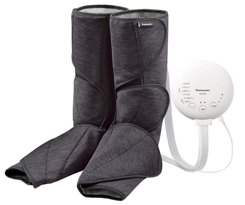 Panasonic パナソニック エアーマッサージャー レッグリフレ 足先 ふくらはぎ 6コース 温感機能搭載 ダークグレー EW-RA89-H 管理医療機器