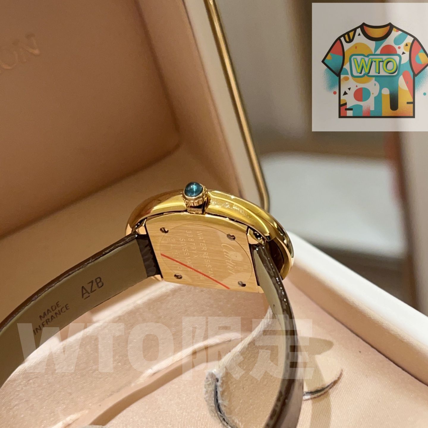  今日 Cartier カルティエ バイニュアールシリーズ 一つの凸円形サファイアを象嵌-WTO輸入2 腕時計(デジタル) 時計