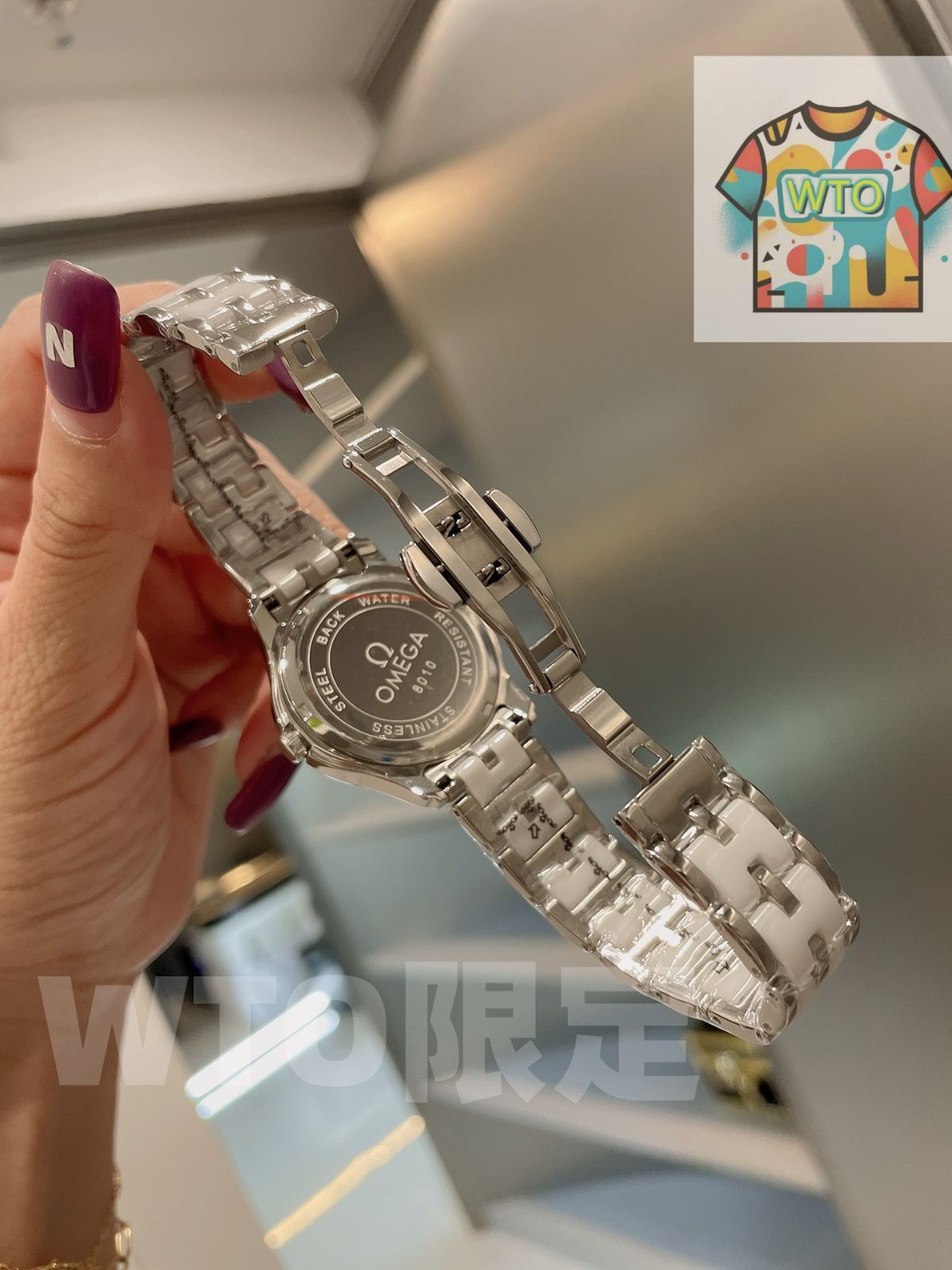 人体工学設計の弧状セラミック スチール混合ブレスレットを採用-WTO輸入2