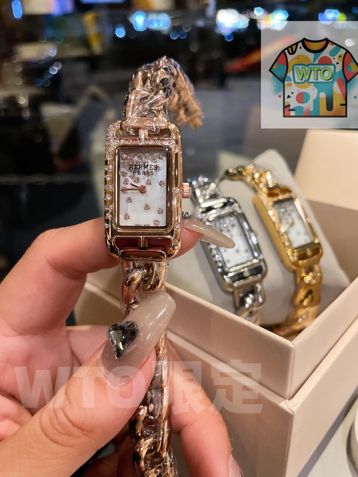 今日 Herm s ヘルメス ナンタケットシリーズ のダイヤモンド象嵌-WTO輸入2