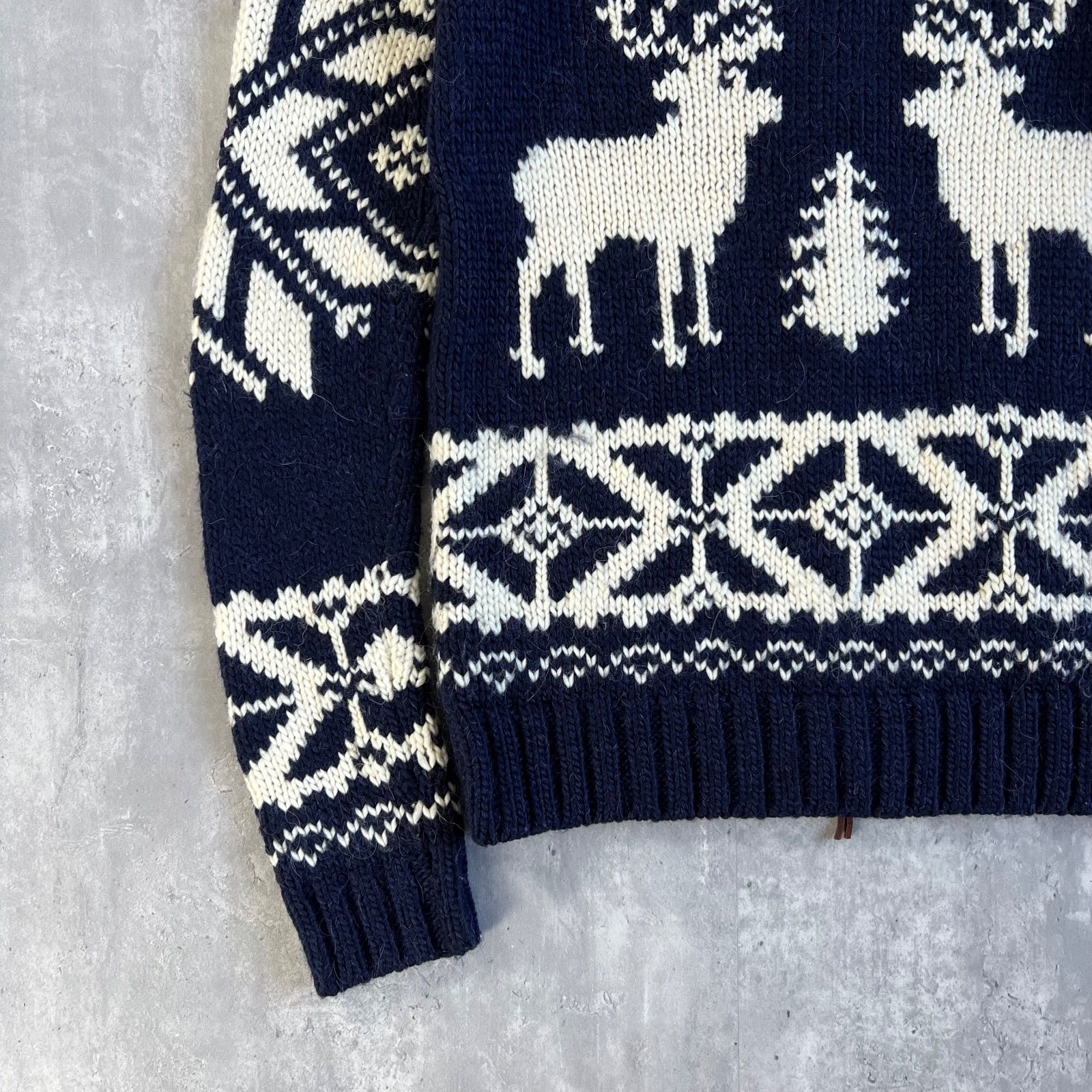 現行　極美品　アルパカ　ラルフローレン　カウチンニット　ローゲージ　ブラウン 中古・古着通販】POLO RALPH LAUREN (ポロ・ラルフローレン) ウール