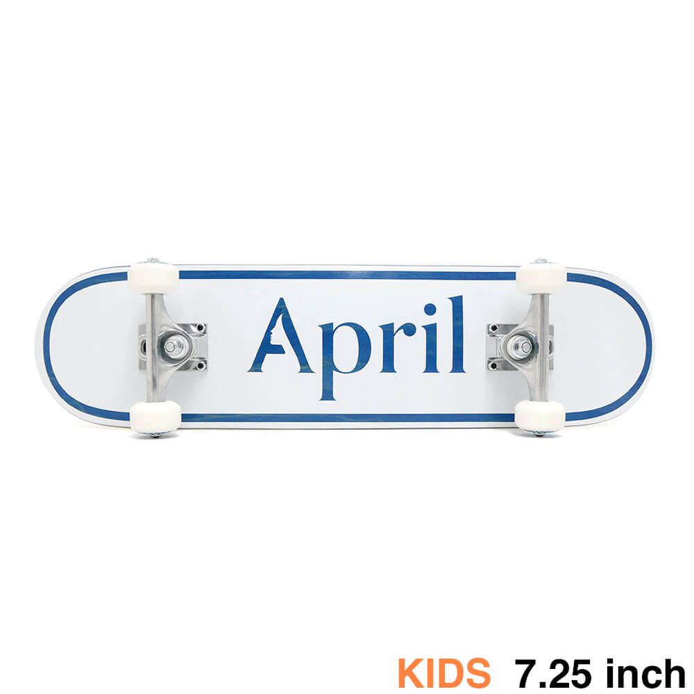 防水ケース付き APRIL エイプリル コンプリートセット スケートボード完成品 子供用 OG LOGO BLUE 7.25 スケートボード スケボー