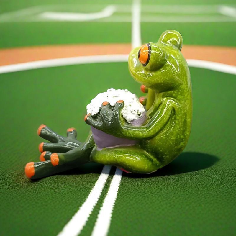 オブジェ 置物 ポップコーンと飲み物を持っているカエル かえる オーナメント インテリア 可愛い 樹脂 インテリア雑貨 室内 寝室 玄関 リビング ダイニング 庭 ガーデニング プレゼント ギ