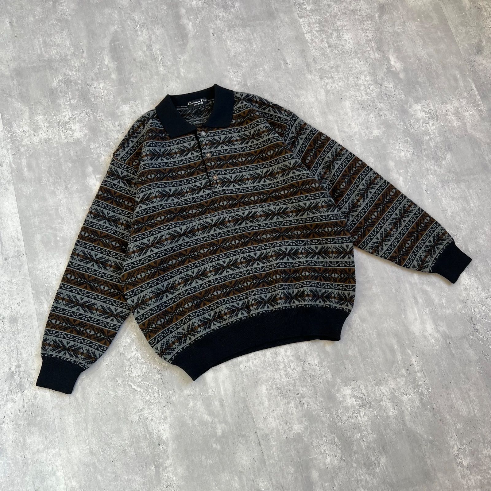 Christian Dior Monsieur ニットポロシャツ Christian Dior Monsieur ニットポロシャツ