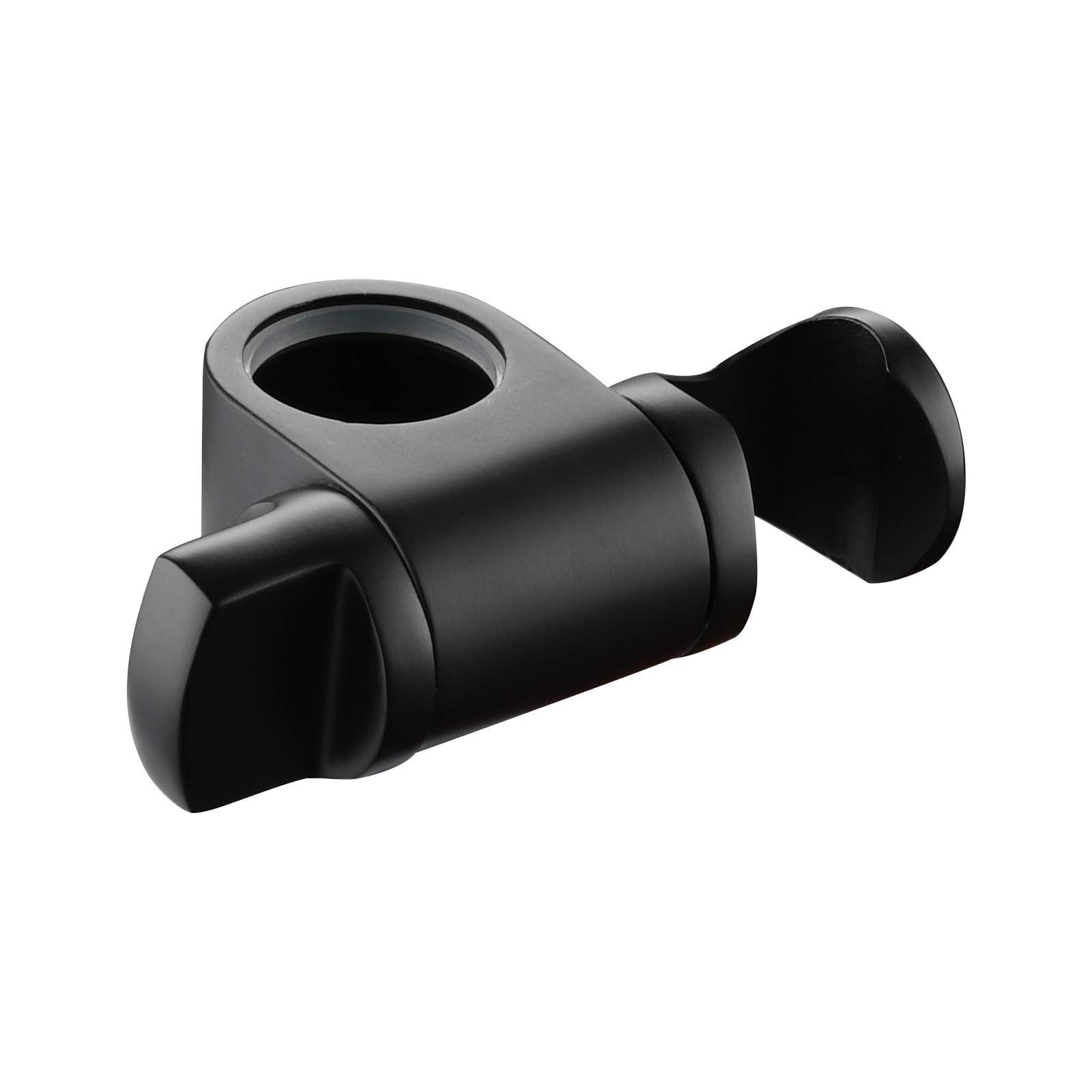 Tecmolog 手持ち式シャワーヘッドホルダー ステンレススチール 高さ 角度調節 25mm シャワースライドバー ブラケットホルダー ブラック ST35B