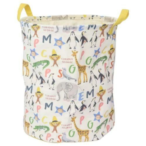 5営業日で発送 丸眞 おさるのジョージ アニマルアルファベット ランドリーバッグ 4765037900 入数 3