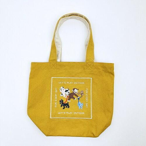 5営業日で発送 丸眞 おさるのジョージ ウィズドッグス ミニバッグ ランチバッグ トートバッグ 手提げかばん 4765037500 入数 3