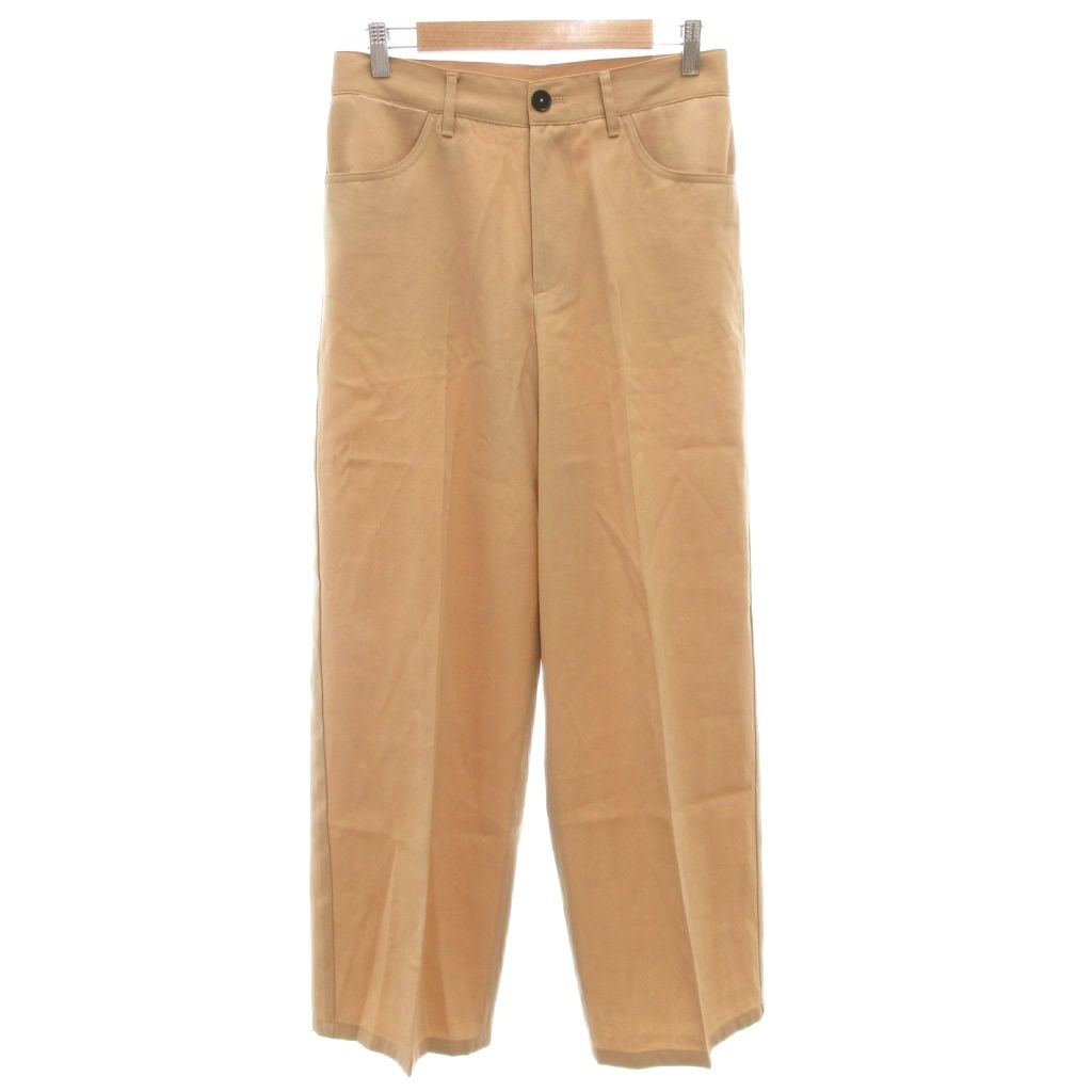 ジルサンダー JIL SANDER 22年 バージンウールスラックス ワイドパンツ センタープレス 36 ベージュ J04KA0004 GV GY19