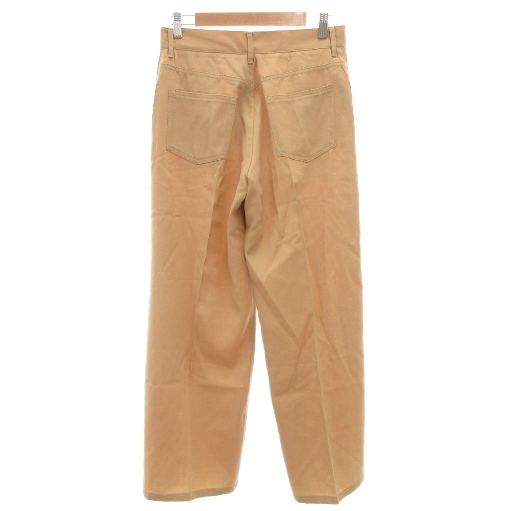 ジルサンダー JIL SANDER 22年 バージンウールスラックス ワイドパンツ センタープレス 36 ベージュ J04KA0004 GV GY19