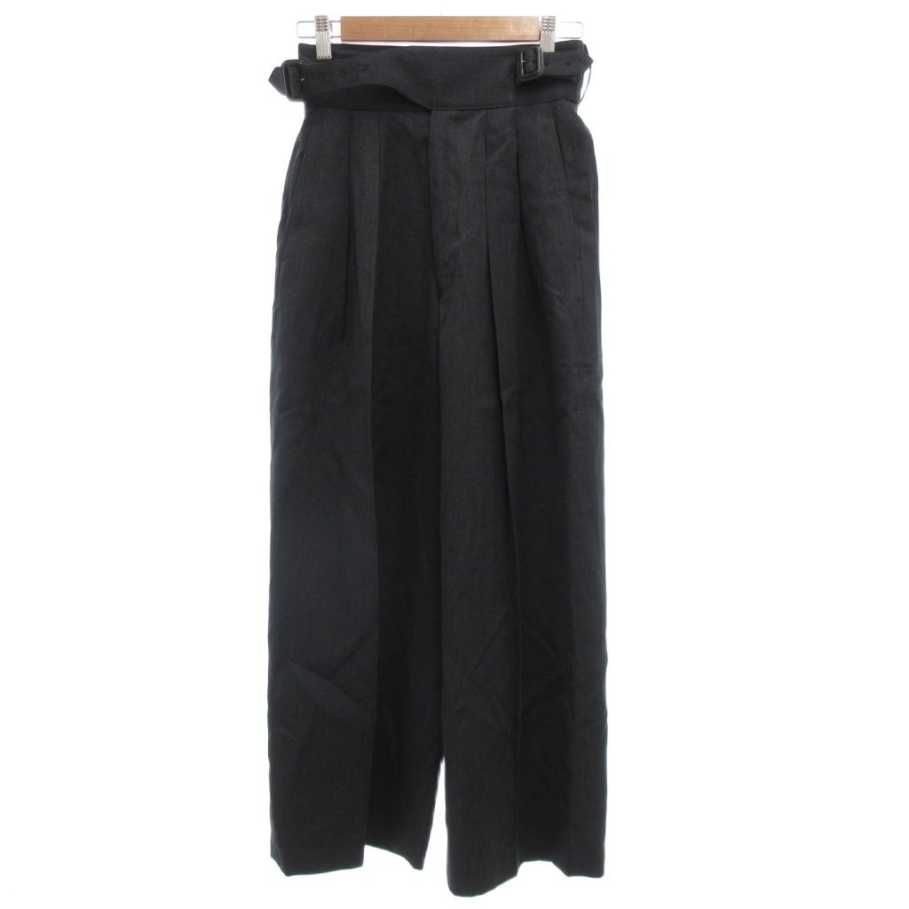 ザ リラクス THE RERACS グルカパンツ GURKHA PANTS スラックス 36 センタープレス ワイド ツータック サイドベルト ウール 24SS-REPT-197L-J GV GY30