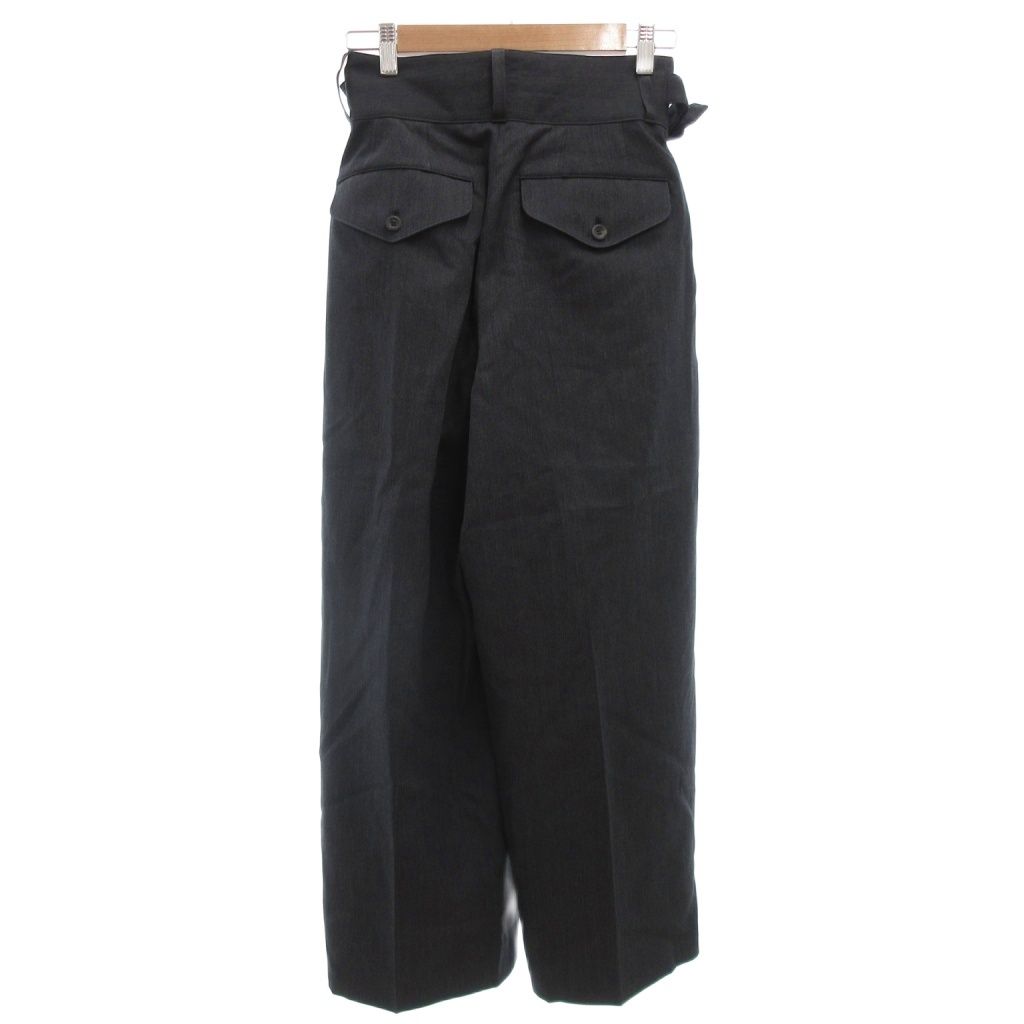 ザ リラクス THE RERACS グルカパンツ GURKHA PANTS スラックス 36 センタープレス ワイド ツータック サイドベルト ウール 24SS-REPT-197L-J GV GY30