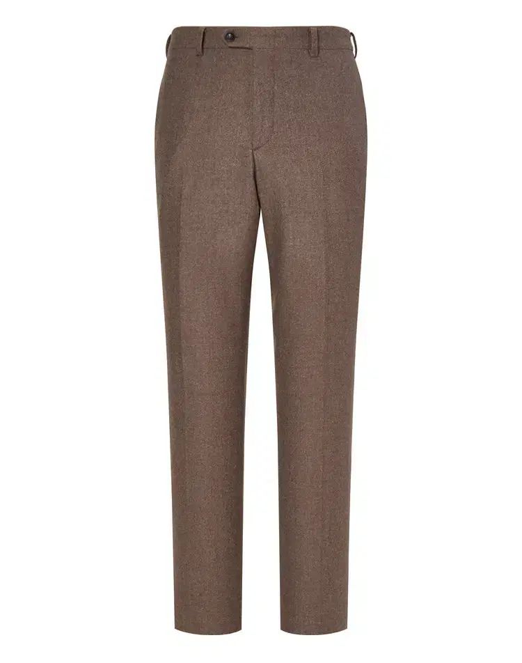 Maestro ウールカシミア ブレンド パンツ ブラウン 38 39 新品