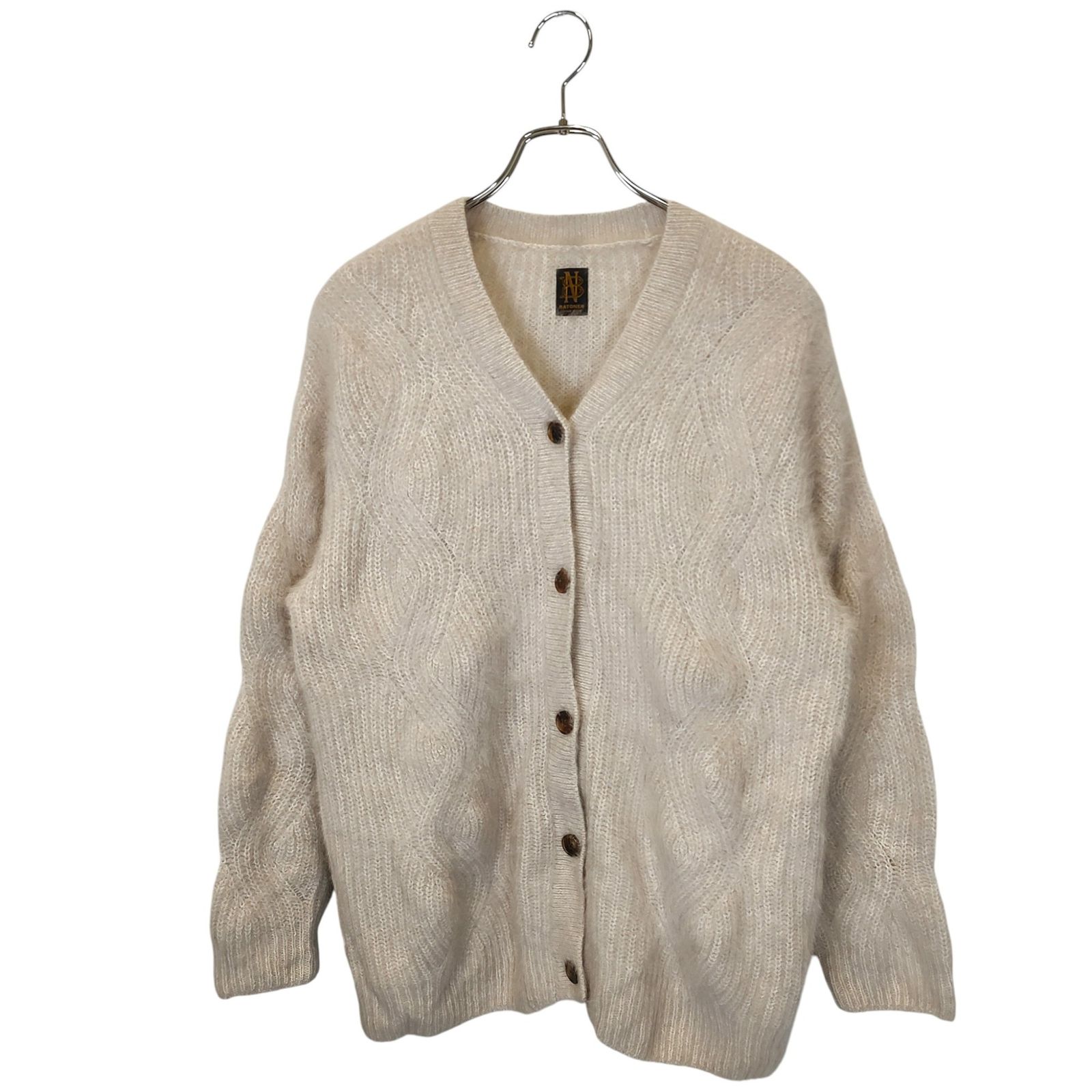 BATONER バトナー ブルーフォックス ウール ユニークリブ カーディガン BN-21FL-056 2 グレー レディース