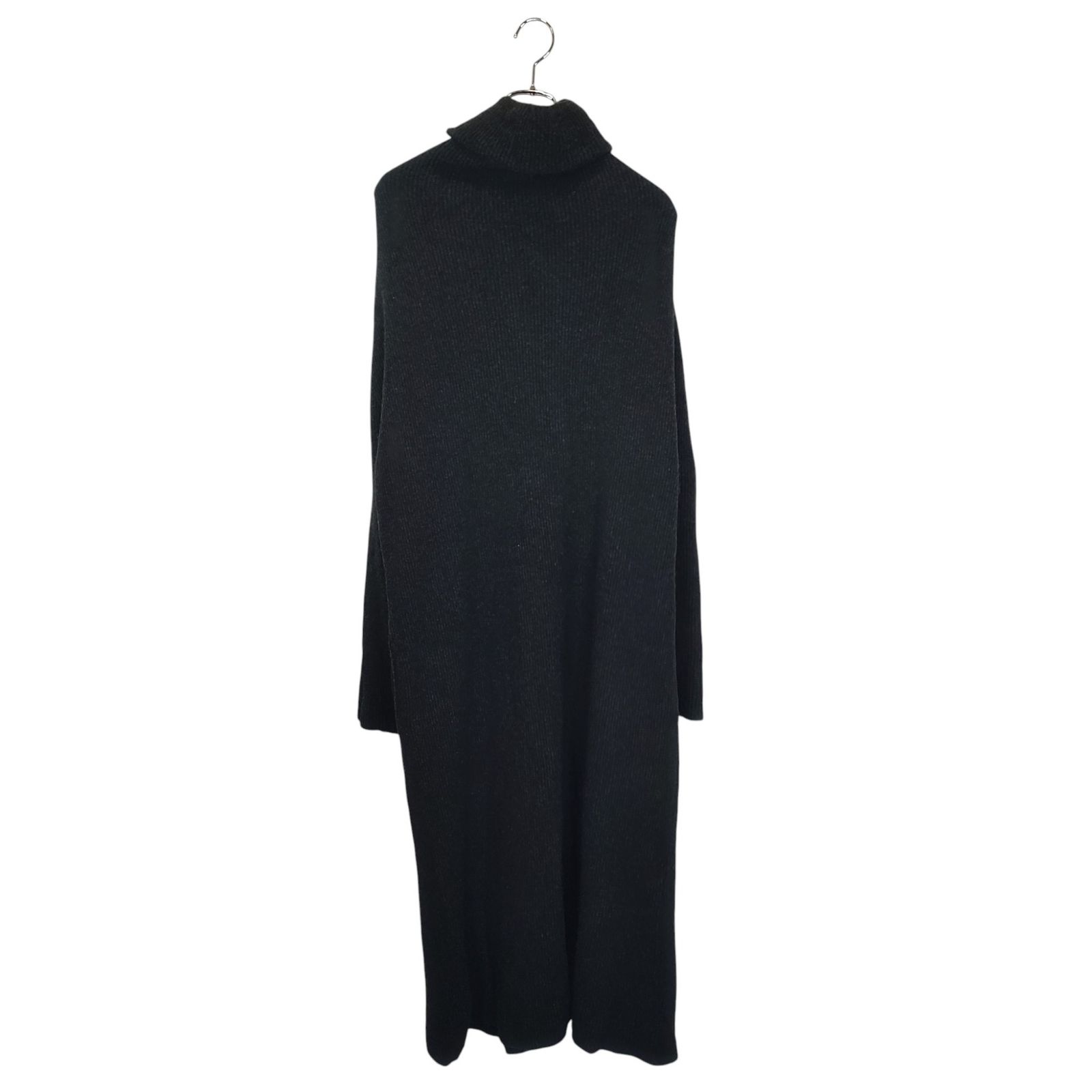 BATONER バトナー カシミヤ フォックス ニット タートルネック ワンピース BN-21 FL-043 1 ブラック レディース