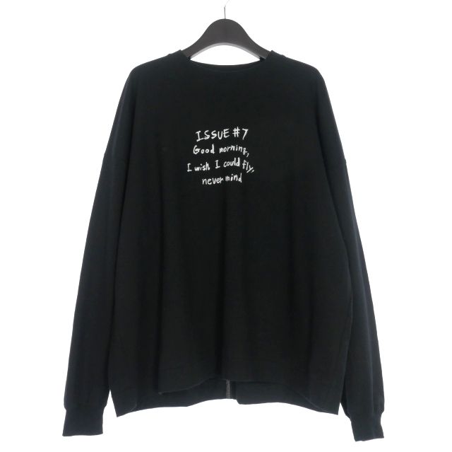 シンヤコズカ SHINYA KOZUKA 25AW ISSUE 7 ロングスリーブTシャツ カットソー 長袖 S DAWN BLACK ブラック 黒 2502SK89E