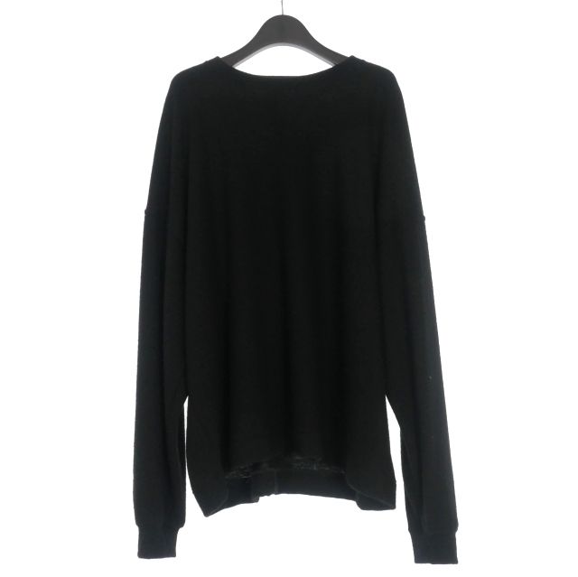 シンヤコズカ SHINYA KOZUKA 25AW L S TEE オーバーサイズ ウール 長袖Tシャツ カットソー S DAWN BLACK ブラック 黒 2502SK88
