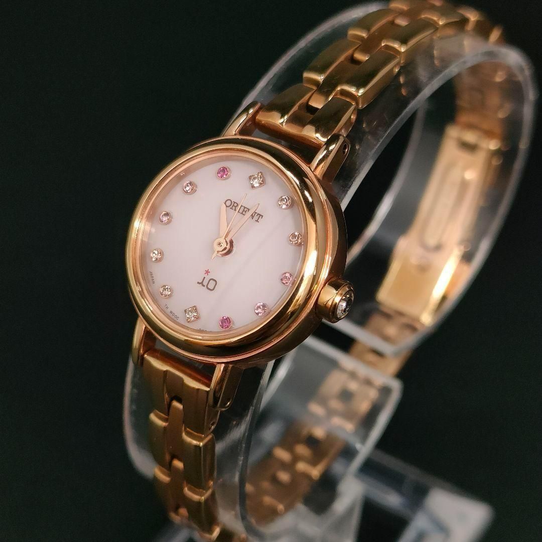 793-11 ORIENT オリエント iO イオ ピンク ゴールド ソーラー 充電式 腕時計 レディース lady s 女性 watch ウォッチ ラウンド ステンレス WD0C-RO-B