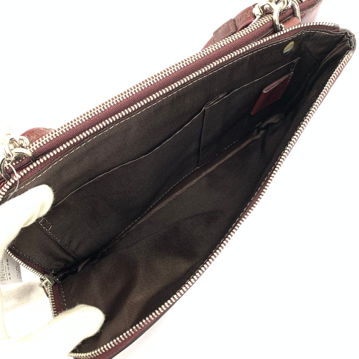 PELLE BORSA ペレボルサ ショルダーバッグ レザー ブラウン / 240001172465 