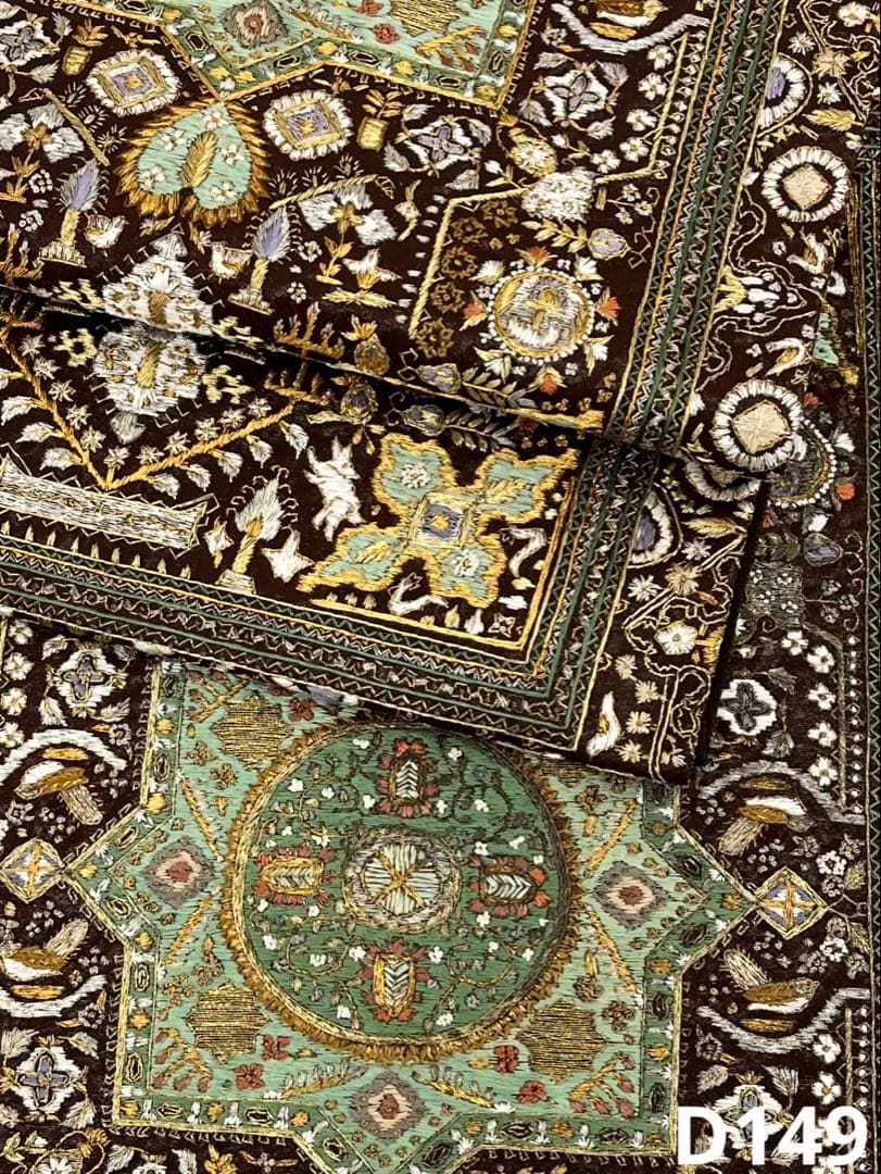 特選 蘇州刺繍 袋帯 正絹 六通 D149