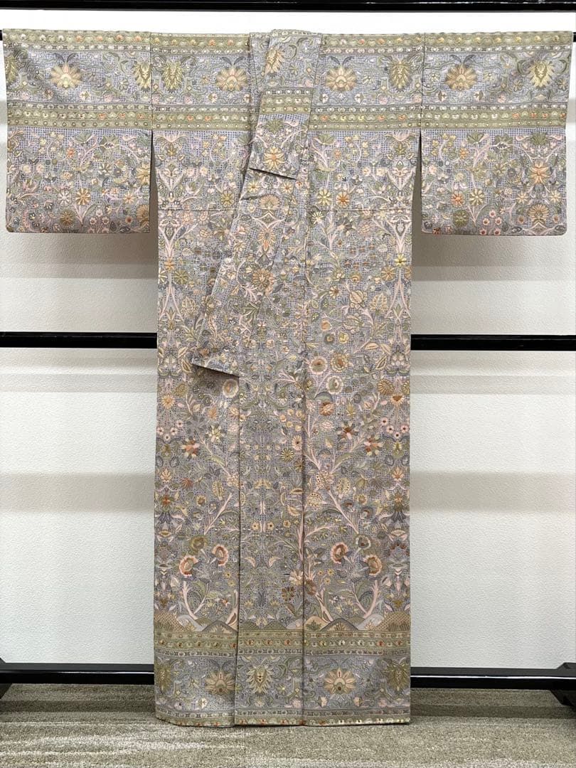 蘇州刺繍 汕頭刺繍 訪問着 総刺繍 正絹 カラー胴裏 A066 - メルカリ