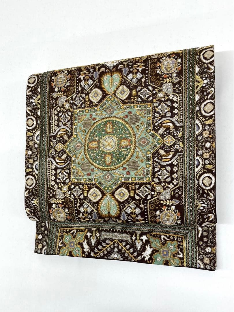 特選 蘇州刺繍 袋帯 正絹 六通 D149