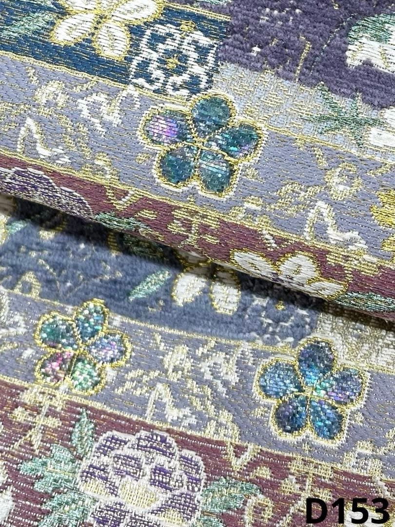 螺鈿細工 袋帯 正絹 六通 ガード加工済 D153