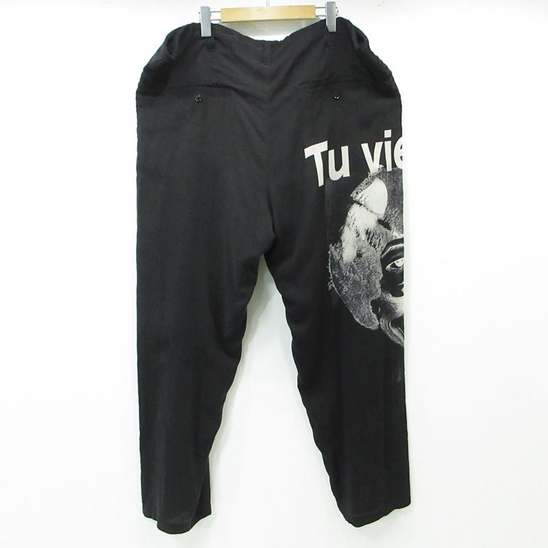 Yohji Yamamoto ヨウジヤマモト BLACK SCANDAL ブラックスキャンダル プリントイージーパンツ 般若 HV P 50 205 ブラック サイズ 3 108