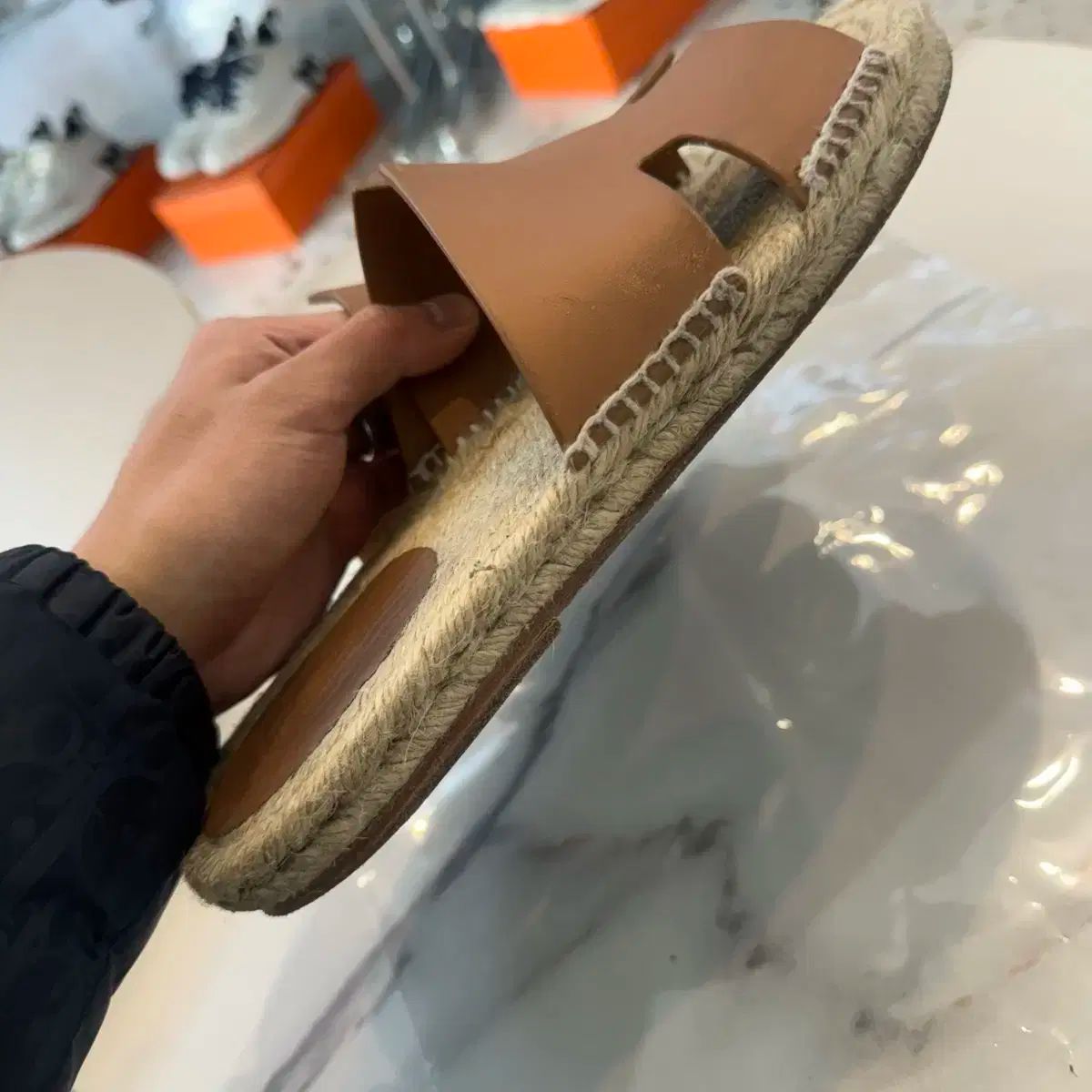  エルメス Antigua エスパドリーユ スリッパ サンダル サンダル