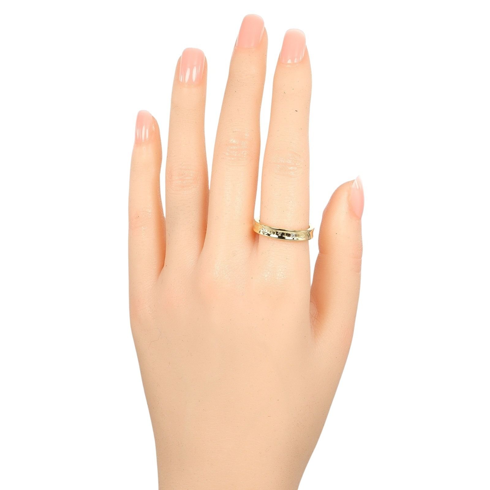 TIFFANY-Co. ティファニー 1837 K 18イエローゴールド×2 Pダイヤモンド 15号 レディース 6.35 g リング 指輪