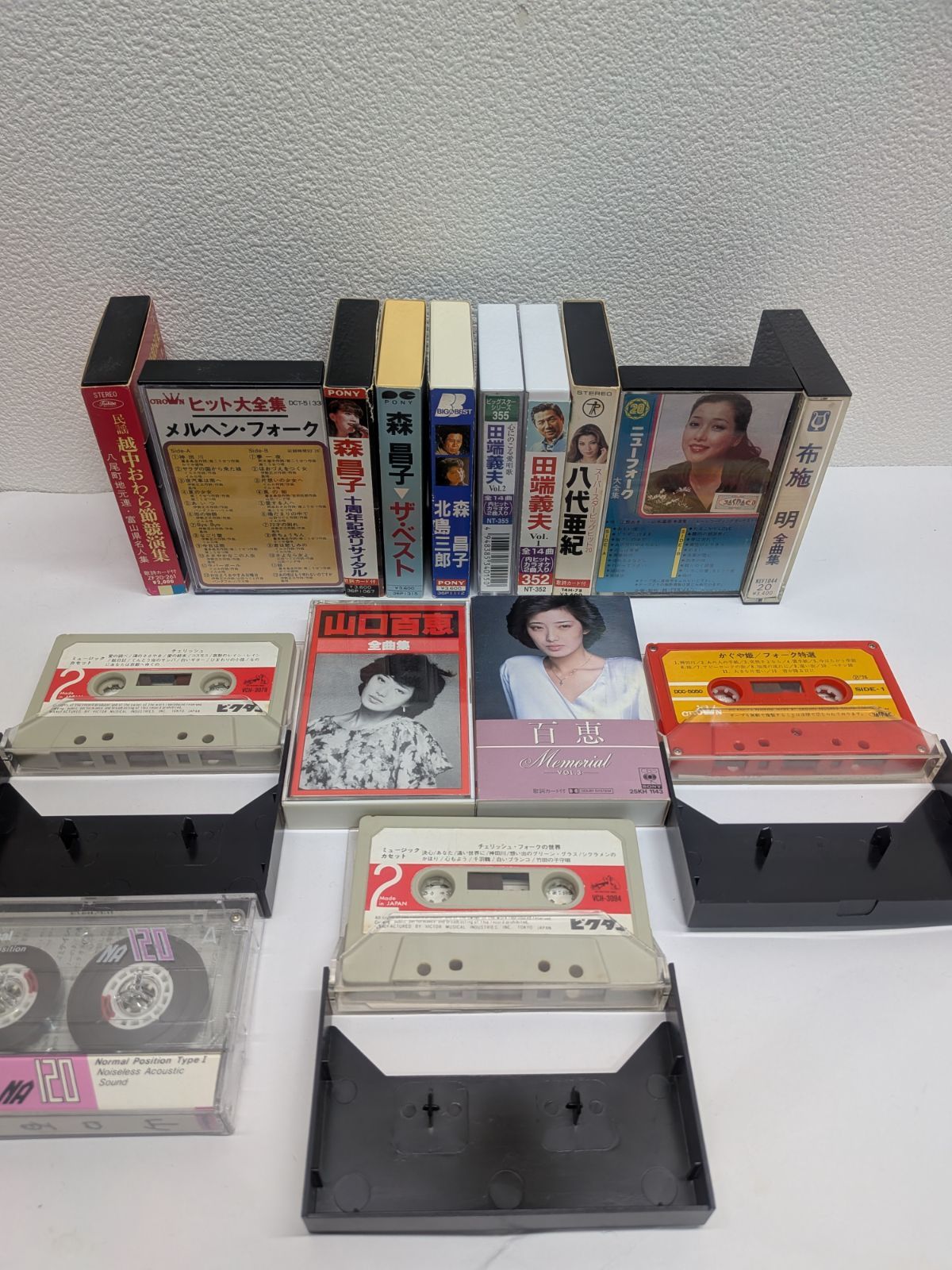 カセットテープまとめ売り 山口百恵 八代亜紀 田端義夫 森昌子 北島