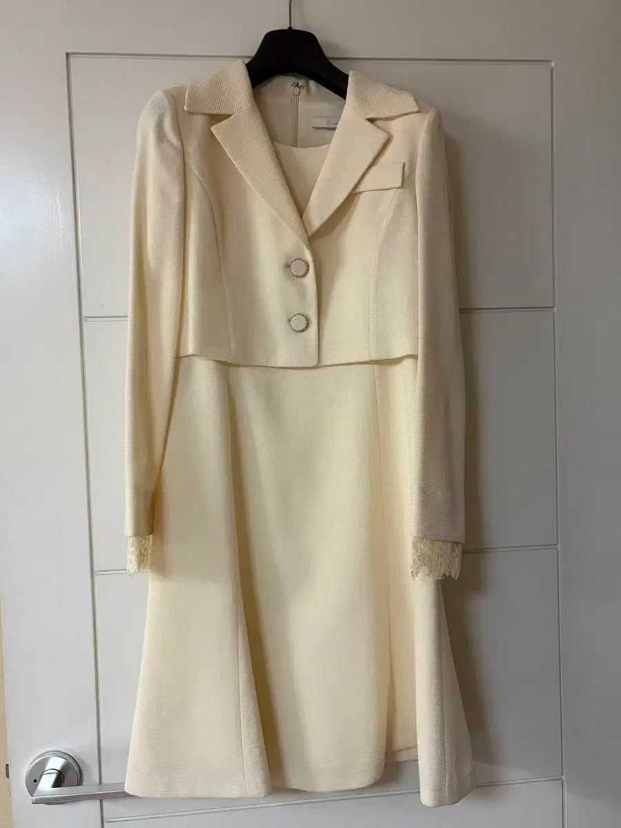 JJ JIGOTT クリーム スーツ フ ONE PIECE レース 袖