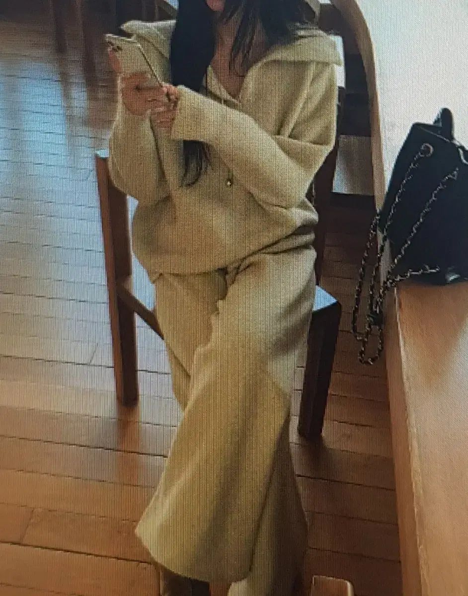 海外配送 エレガントな秋 冬 Vネック ラペル トップス ウール ズボン セット