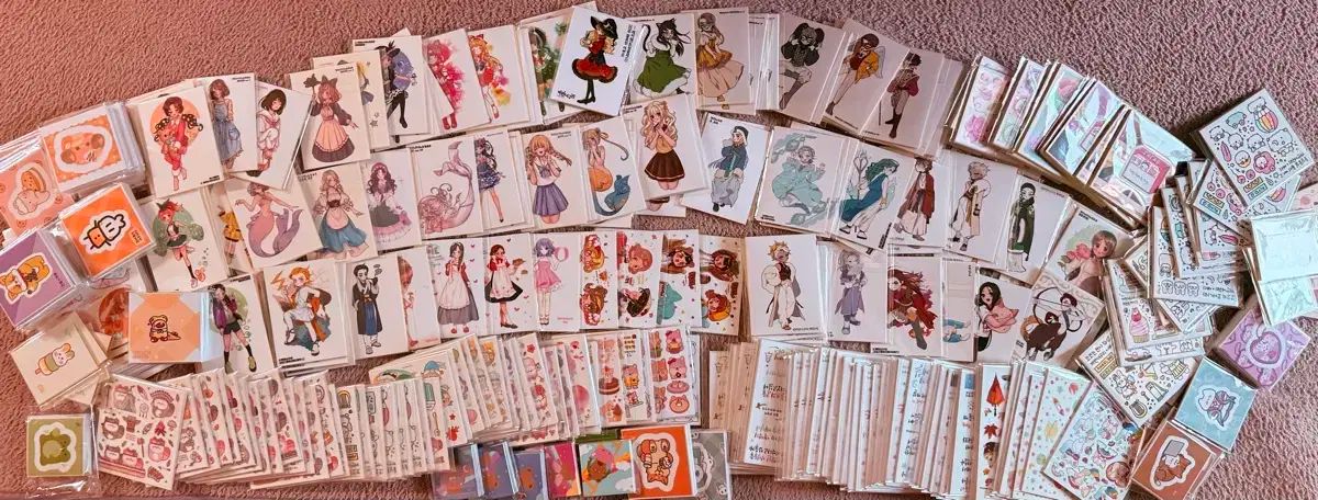 韓国雑貨 文房具 キャラクター スティッカー シール 締め切り ブロガー 自作創作キャラクター 人物 黒い狸