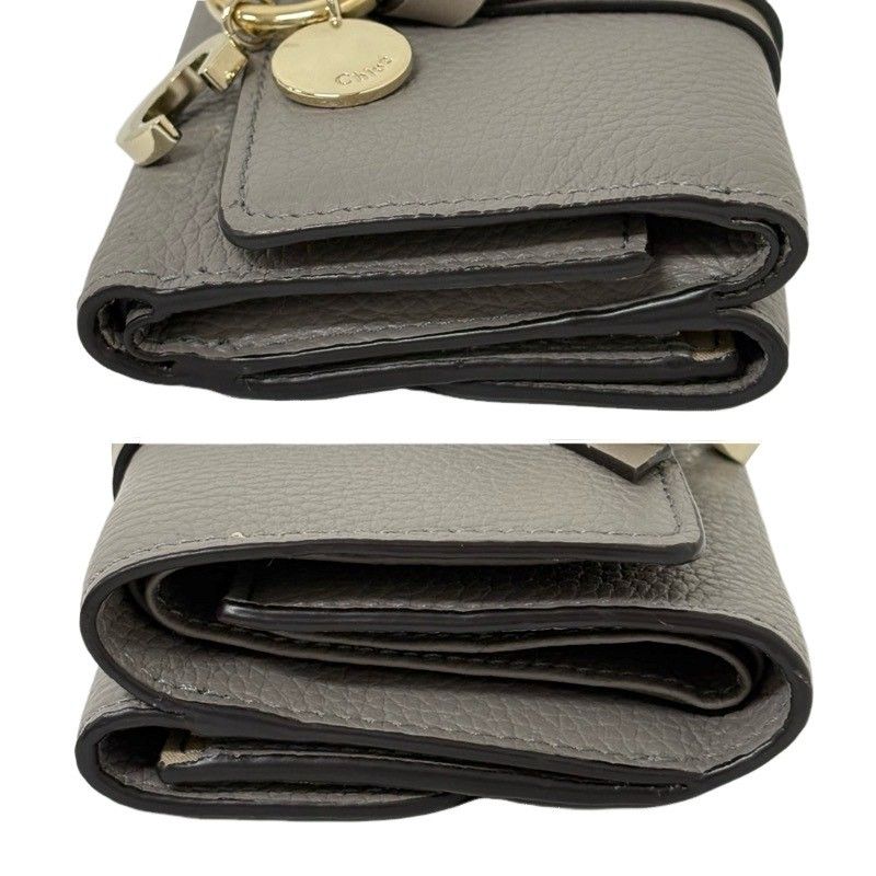 Chloe クロエ Alphabet アルファベット ミニトリフォールド グレー 本