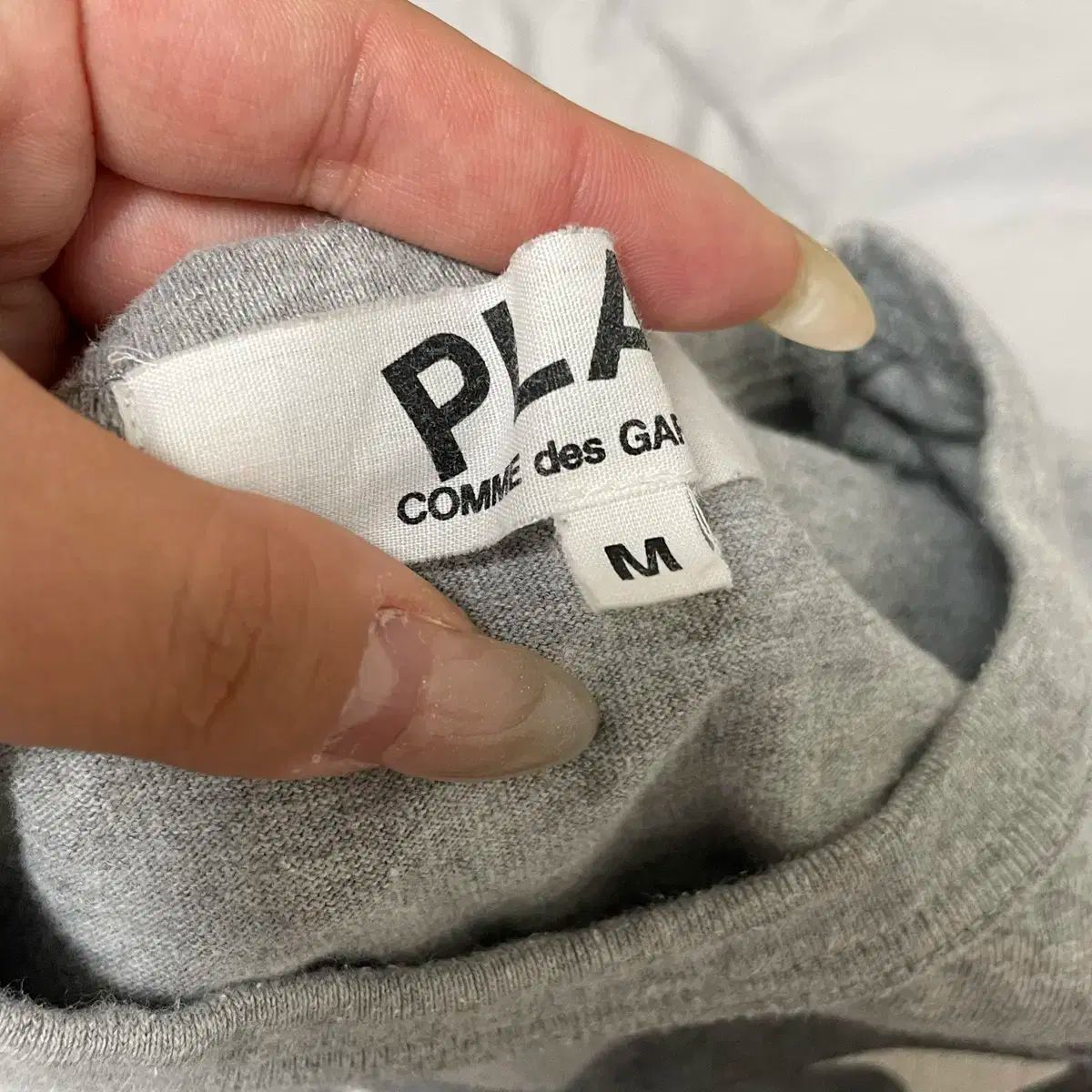  コム デ ギャルソン グレー ビックハート 半袖 ウィメンズ M 半袖(Tシャツ) Tシャツ カットソー