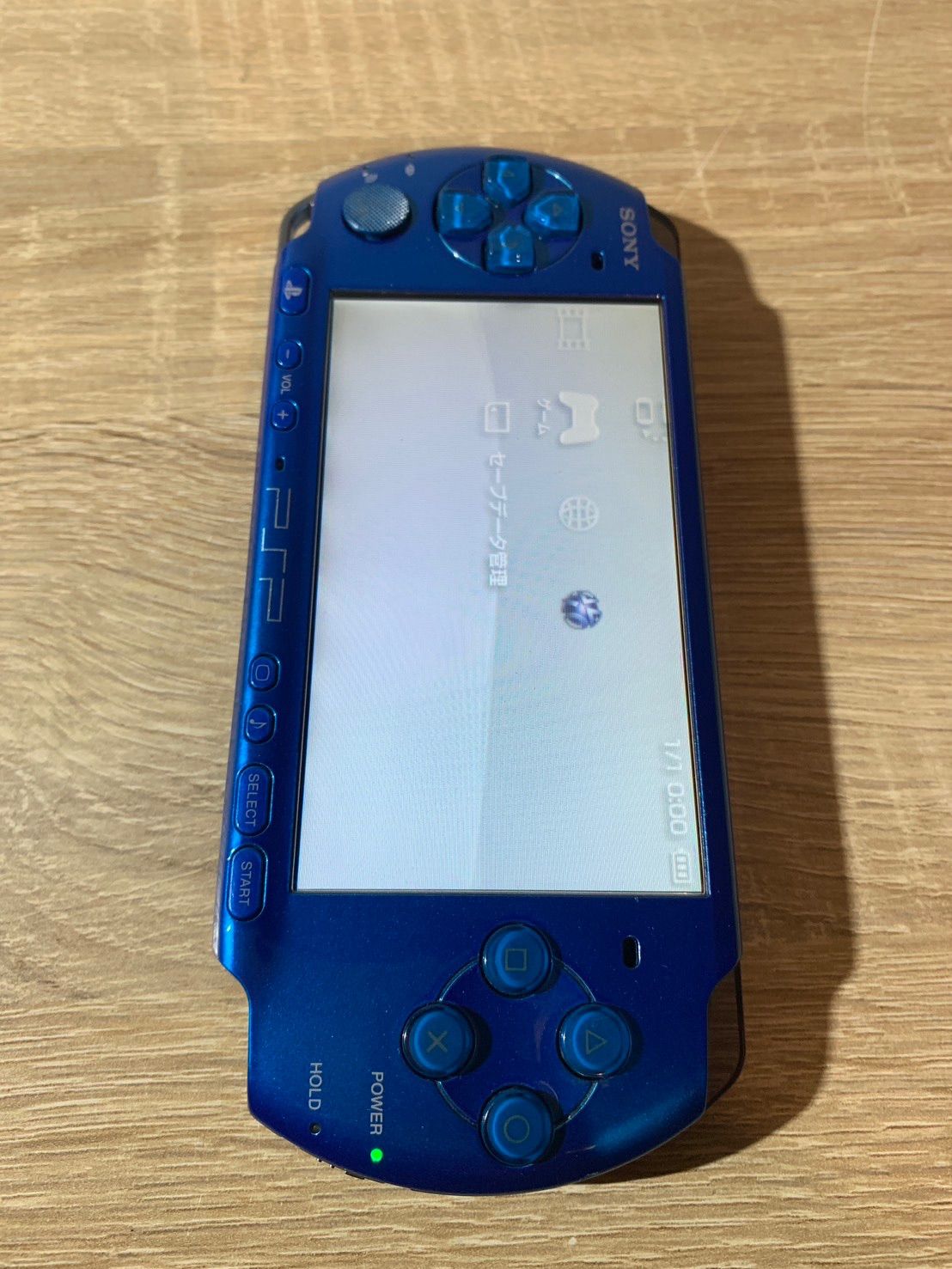 6498 PlayStation ポータブル PSP 3000 バイブラントブルー 動作確認