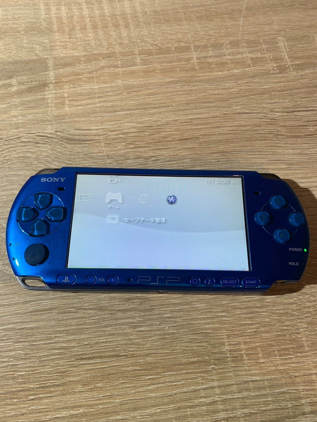 6498 PlayStation ポータブル PSP 3000 バイブラントブルー 動作確認