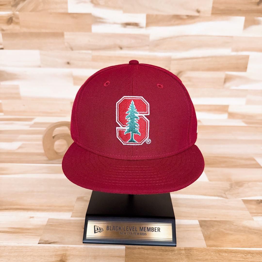 ニューエラ×スタンフォード大学 コラボ ツリーSロゴ キャップ 赤×緑