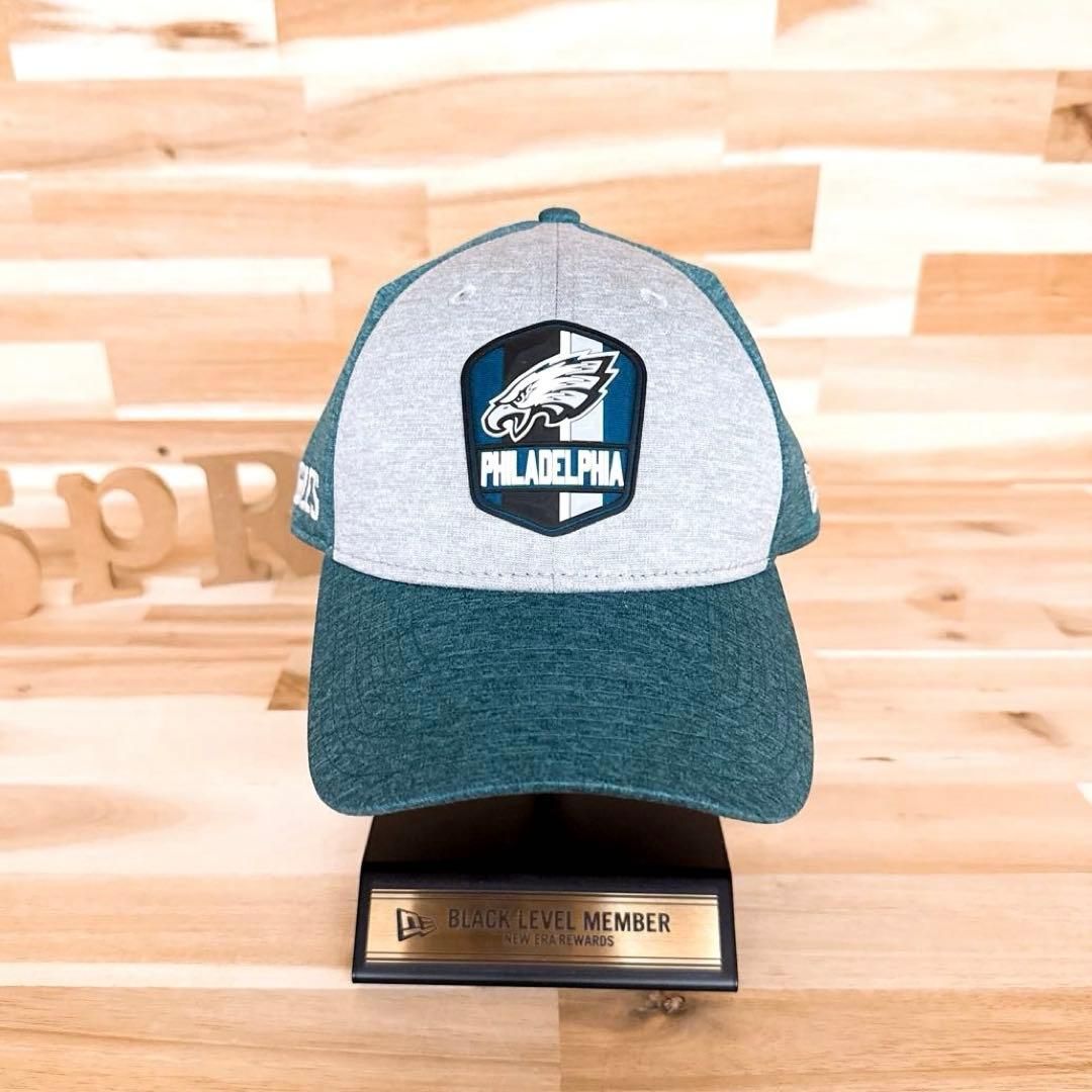 ニューエラ×イーグルス ラバー エンブレム キャップ NFL 緑×グレー