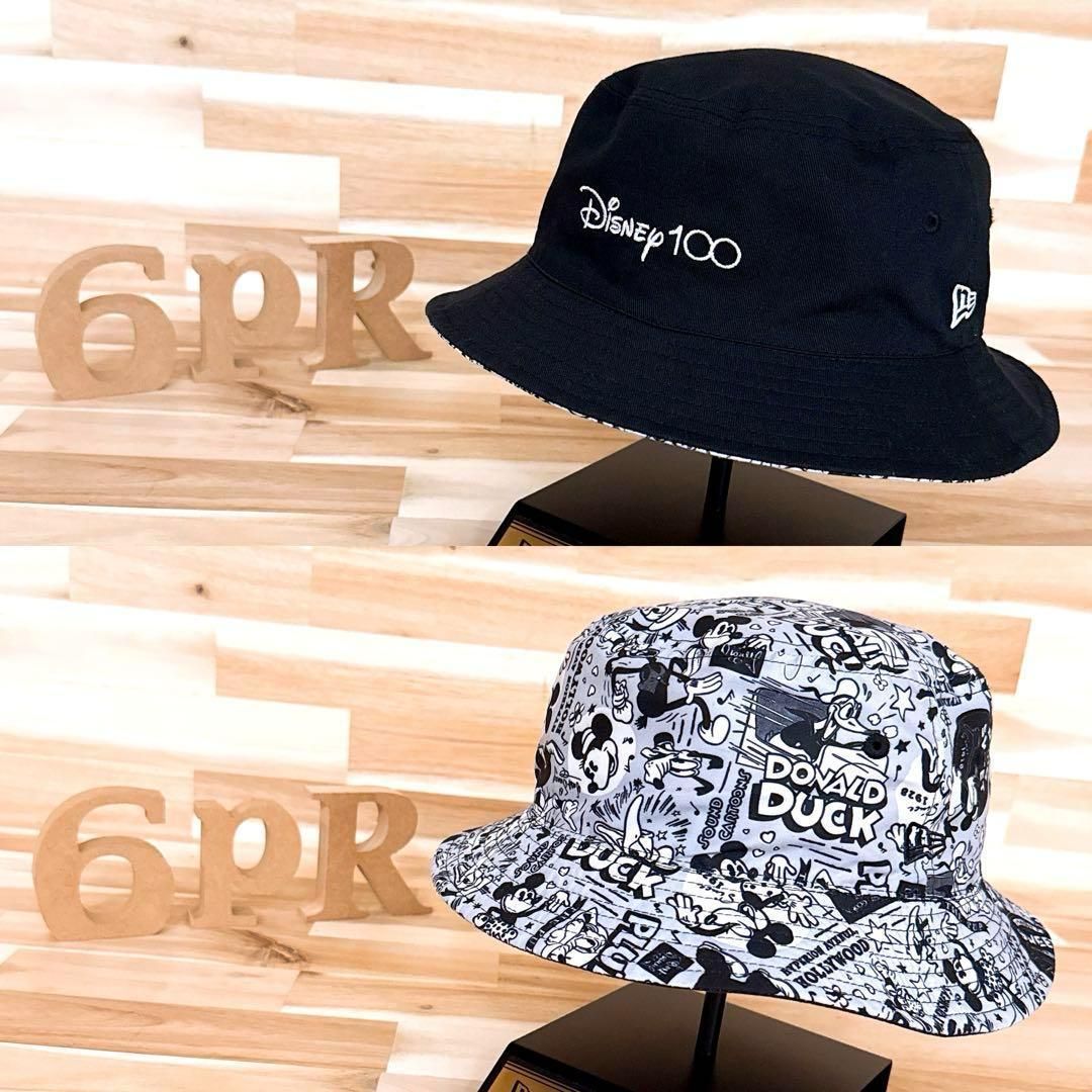 激 ニューエラ×ディズニー 100周年 記念コラボ リバーシブル ハット 黒