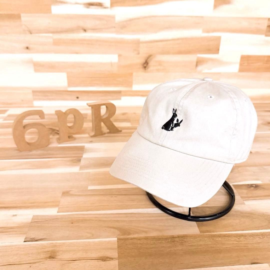 エフアールツー×ニューハッタン コラボ うさぎキャップ ベージュ×黒