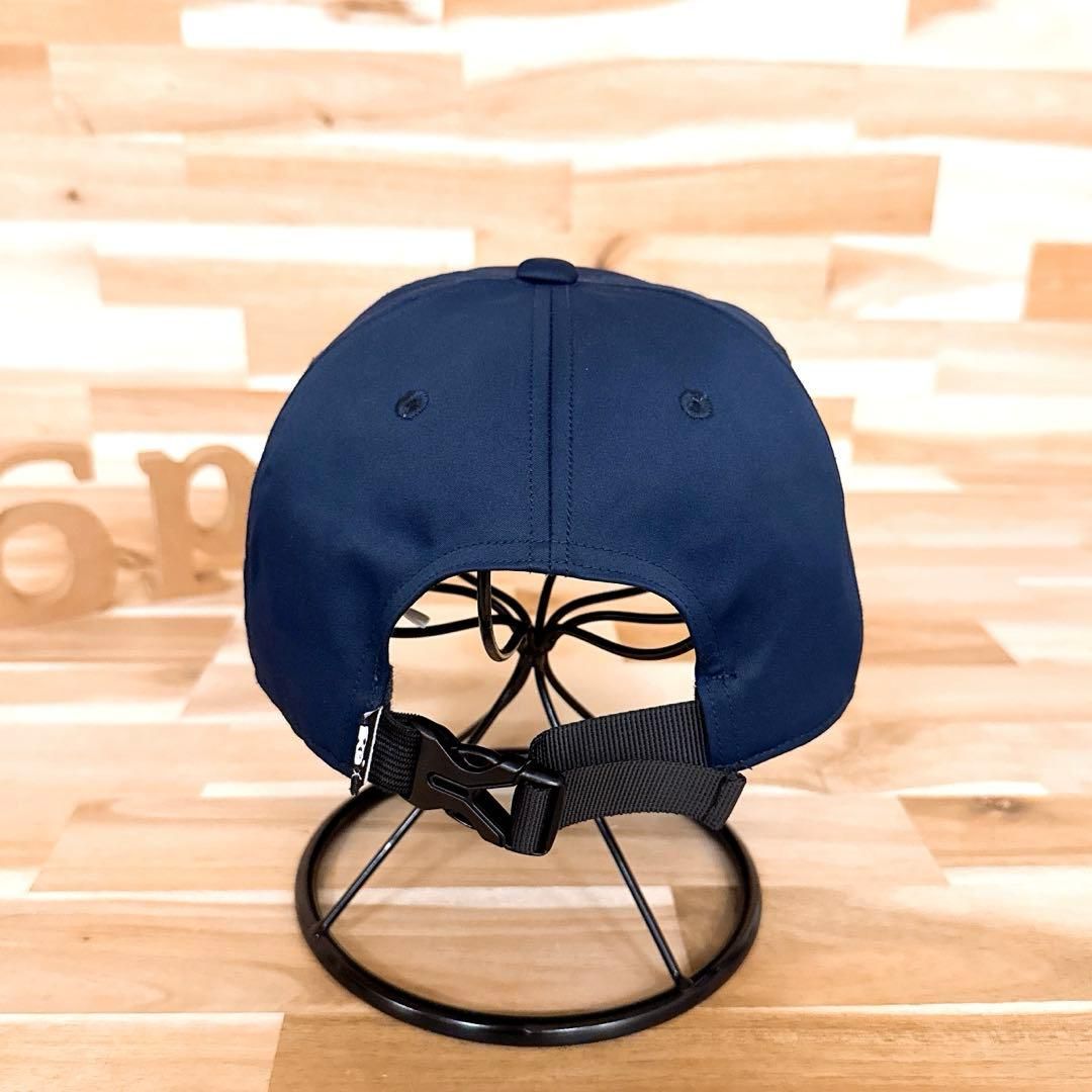 【マークアンドロナ】ナイロン スクエア ワッペン スカルロゴ キャップ紺ネイビー マークアンドロナ】ナイロン スクエア ワッペン スカルロゴ キャップ紺