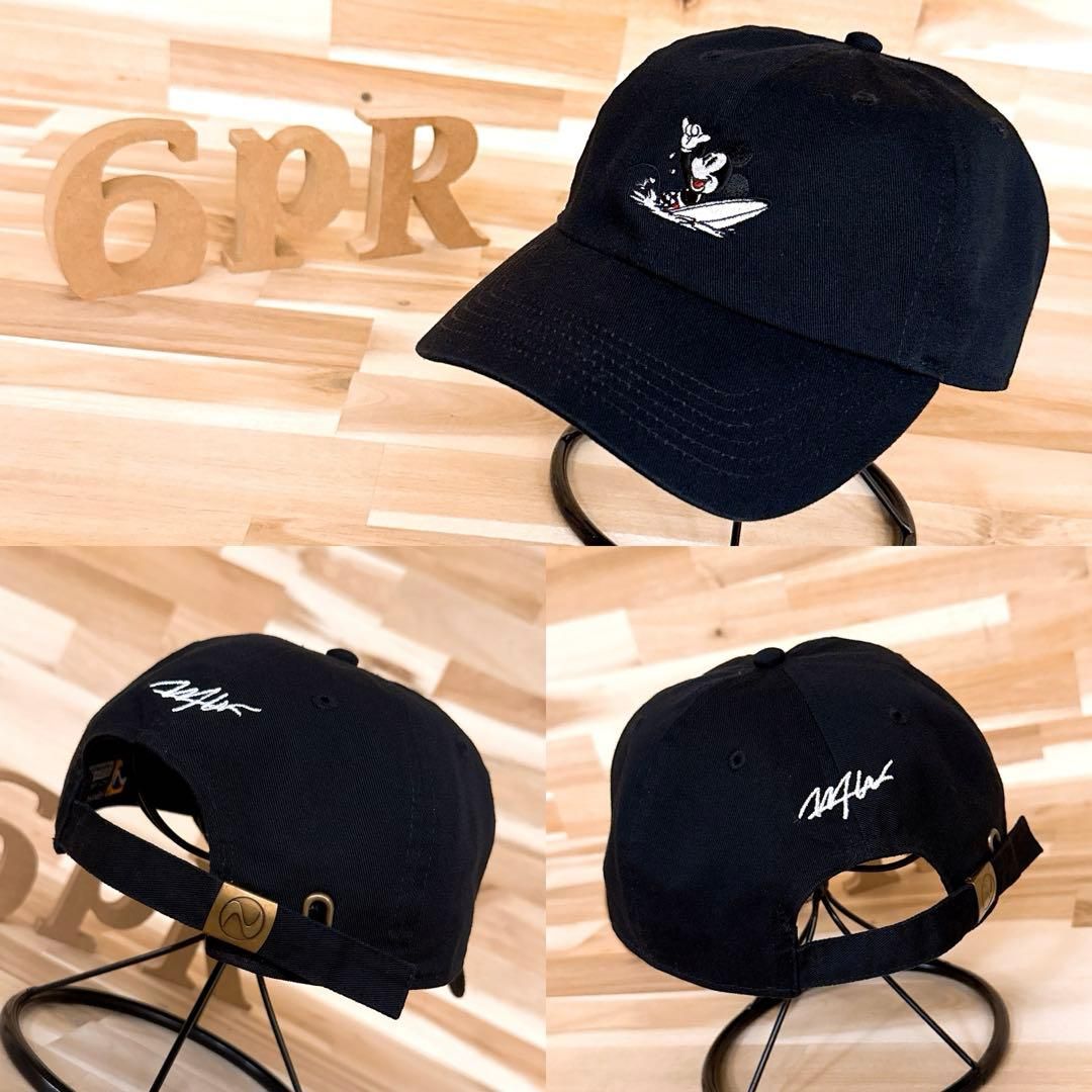 激 ダブルティー×ディズニー×ニューハッタン トリプルコラボ キャップ黒