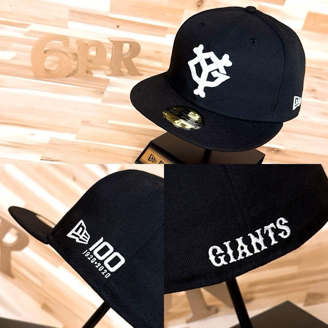 ニューエラ×ジャイアンツ 100周年記念 コラボ キャップ黒ブラック