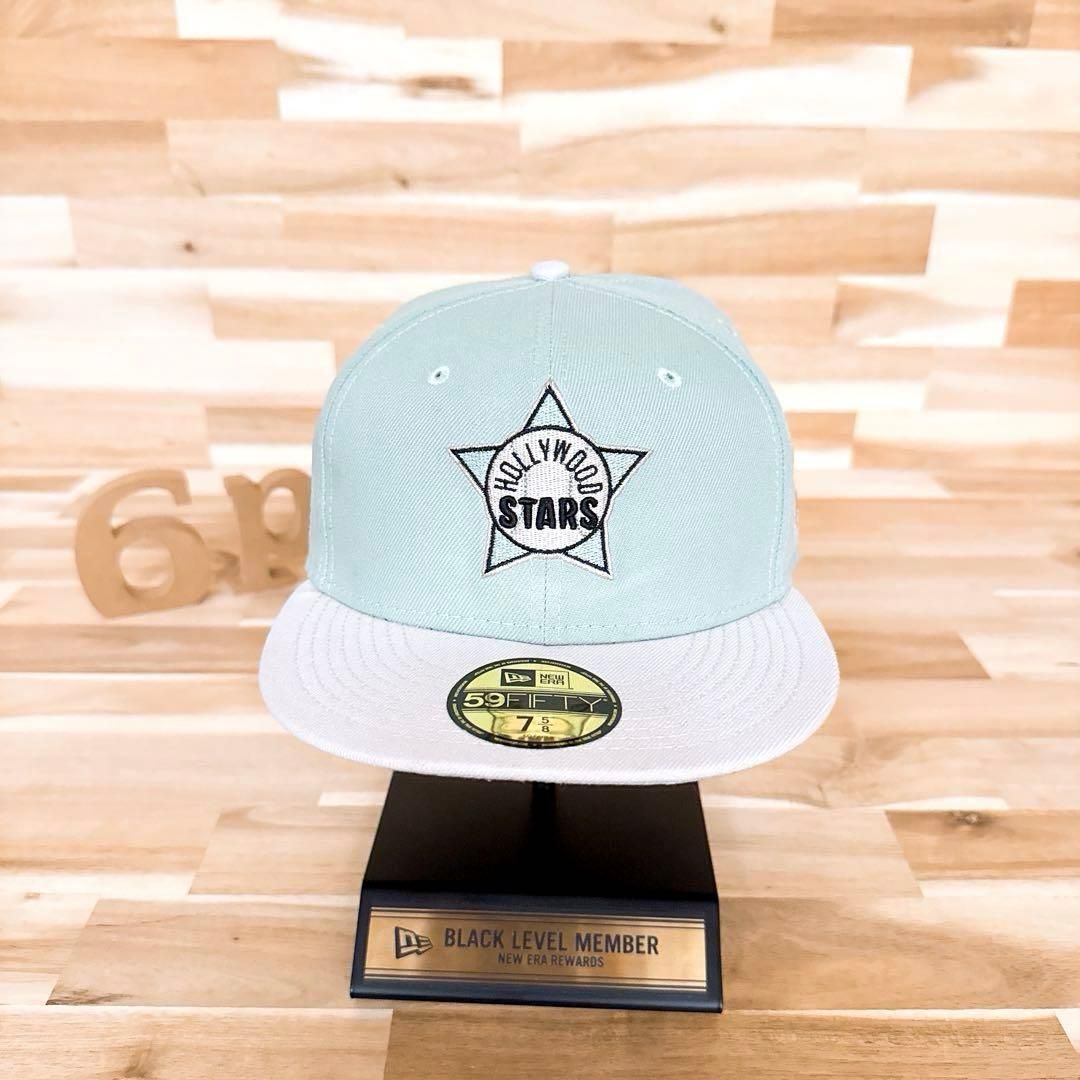 ニューエラ ハリウッド スターズ ロゴ キャップ カーキ×アイボリー