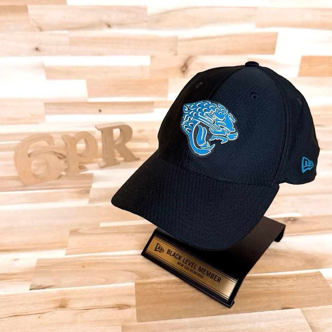 ニューエラ×ジャガーズ ラバー チーム アイコン ロゴ キャップ 黒