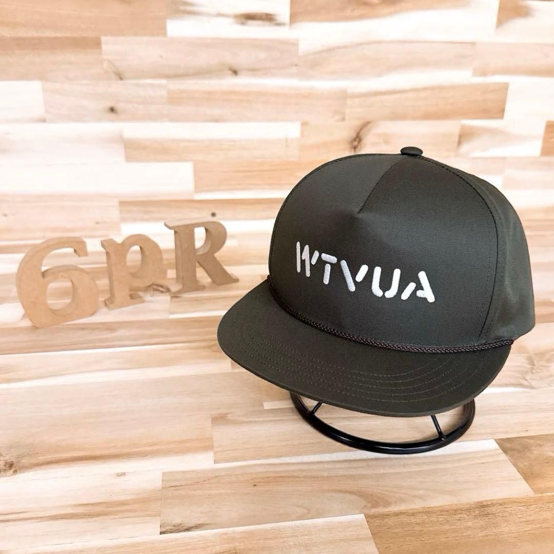 激 ダブルタップス WTVUA 刺繍 ミリタリー キャップ カーキ×白