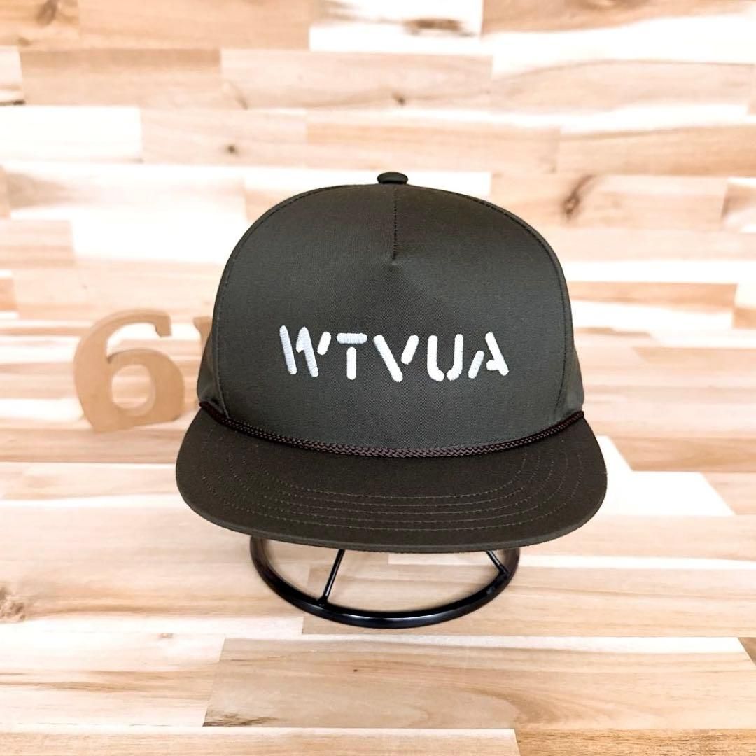 激 ダブルタップス WTVUA 刺繍 ミリタリー キャップ カーキ×白
